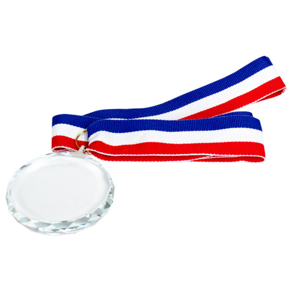 Medalla Cristal Diamond con cinta tricolor - Imagen 5
