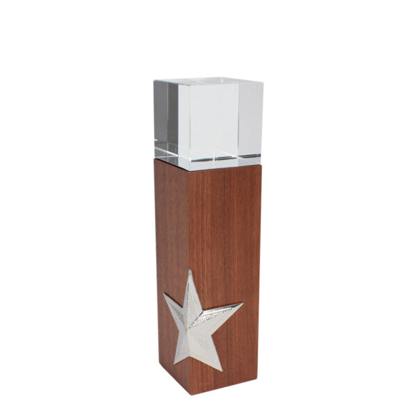 Trofeo de Madera y Cristal Silver Star - Imagen 4