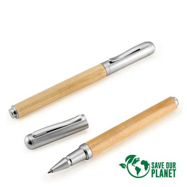 Boligrafo Roller Bamboo y Metal