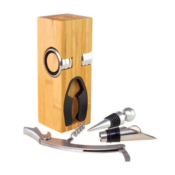 Set de Vino rectangular de Bamboo - Imagen 5
