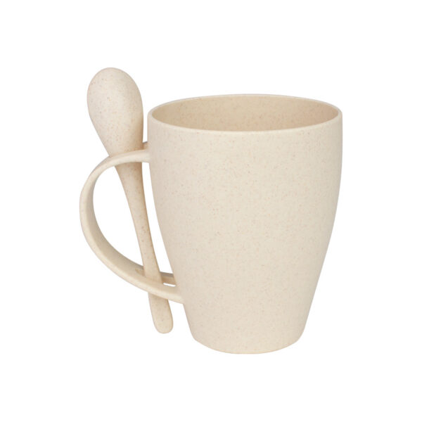 Mug de caña de Trigo con Cuchara 400cc - Imagen 3