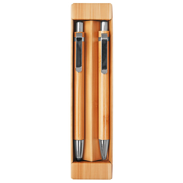 Set Portaminas y Bolígrafo Touch-Screen Bamboo - Imagen 3