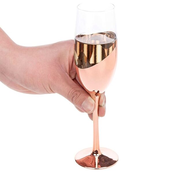 Set de 2 Copas Champagne Encobrizadas - Imagen 2