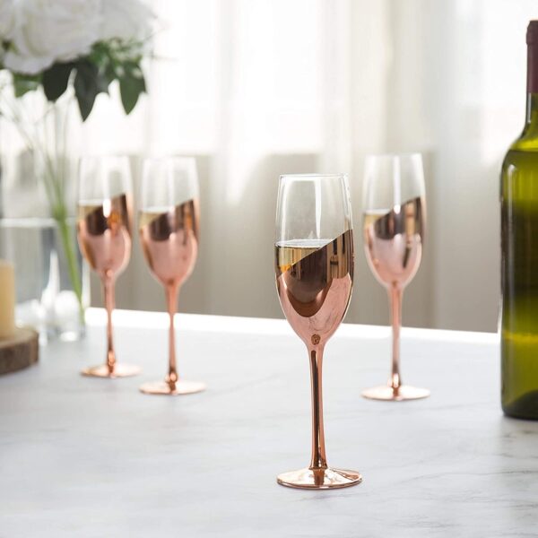 Set de 2 Copas Champagne Encobrizadas - Imagen 4