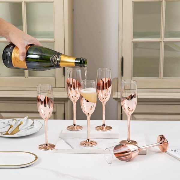 Set de 2 Copas Champagne Encobrizadas - Imagen 5
