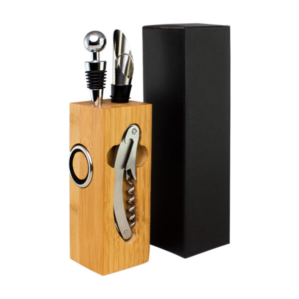 Set de Vino rectangular de Bamboo - Imagen 2