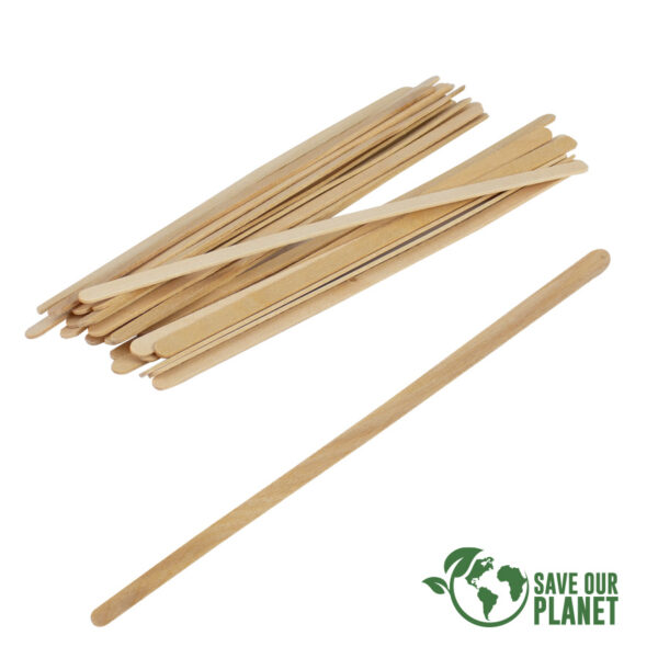 Bolsa con 1.000 palitos revolvedores de madera de Pino