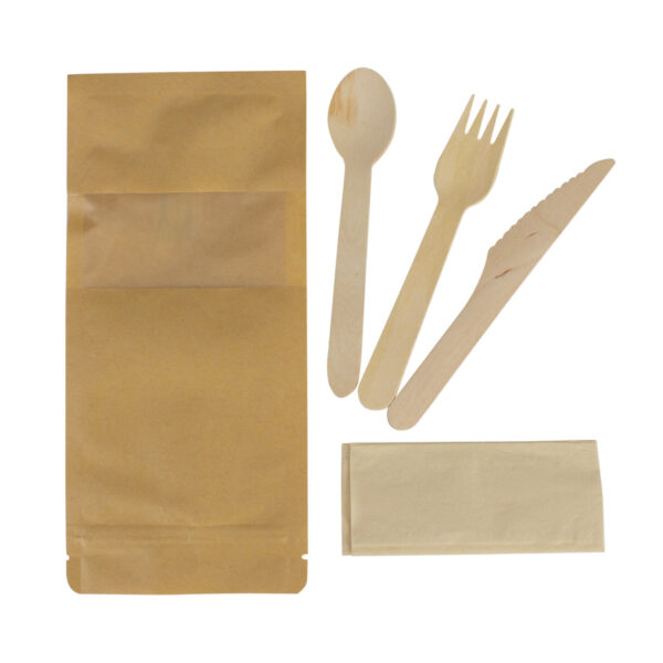 Set de cubiertos Sustentable bolsa ZIP - Imagen 2