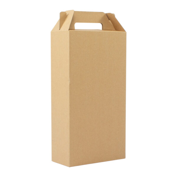 Caja autoarmable con asas, para 2 botellas de Vino - Imagen 2