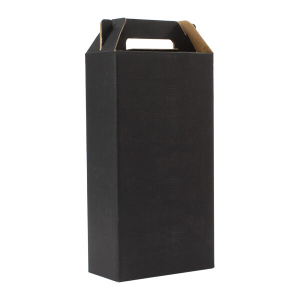 Caja autoarmable con asas, para 2 botellas de Vino - Imagen 3