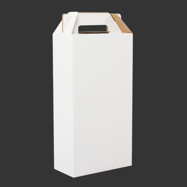 Caja autoarmable con asas, para 2 botellas de Vino - Imagen 4